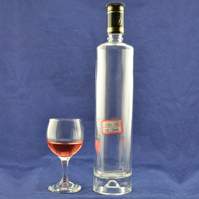 Υλικό για το κολάρο Υπερφρίντο Υλικό 700 ml Άδειο Διαυγές Αλκοόλ Ρομ Ουίσκι Σπρίντ Βότκα γυάλινο μπουκάλι για ποτά