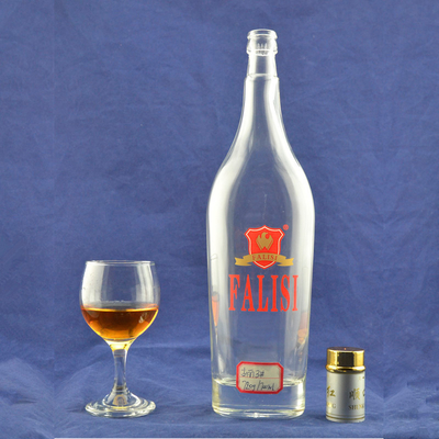 Υλικό για το κολάρο Υπερφρίντο Υλικό 700 ml Άδειο Διαυγές Αλκοόλ Ρομ Ουίσκι Σπρίντ Βότκα γυάλινο μπουκάλι για ποτά