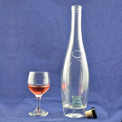 Υλικό για το κολάρο Υπερφρίντο Υλικό 700 ml Άδειο Διαυγές Αλκοόλ Ρομ Ουίσκι Σπρίντ Βότκα γυάλινο μπουκάλι για ποτά