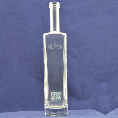 Υλικό για το κολάρο Υπερφρίντο Υλικό 700 ml Άδειο Διαυγές Αλκοόλ Ρομ Ουίσκι Σπρίντ Βότκα γυάλινο μπουκάλι για ποτά