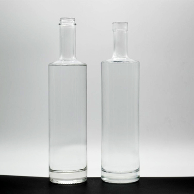 375 ml 700 ml 2 λίτρων Γαλάζιο τετραγωνικό γυάλινο μπουκάλι για εκτύπωση Αλκοόλ Λικέρ Βότκα Ρομ Τζιν