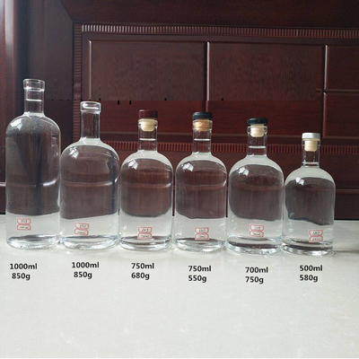 750 ml σαφές γυάλινο μπουκάλι κατασκευασμένο από υλικό Super Flint Glass για ουίσκι