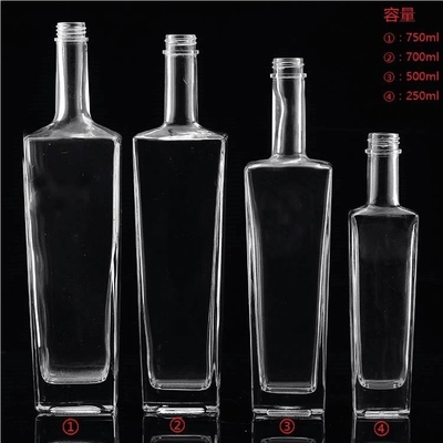 750 ml σαφές γυάλινο μπουκάλι κατασκευασμένο από υλικό Super Flint Glass για ουίσκι