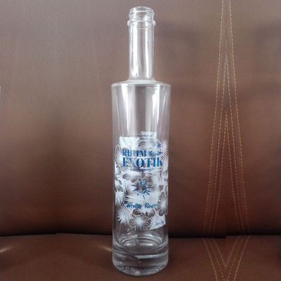 Super Flint γυάλινο κολάρο στρογγυλό 700ml φελλό κορυφή σαφές μπουκάλι τζιν για τους λάτρεις της βότκας