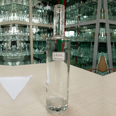 Super Flint γυάλινο κολάρο στρογγυλό 700ml φελλό κορυφή σαφές μπουκάλι τζιν για τους λάτρεις της βότκας
