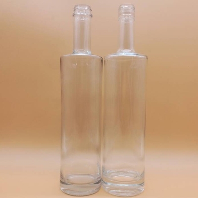 Super Flint γυάλινο κολάρο στρογγυλό 700ml φελλό κορυφή σαφές μπουκάλι τζιν για τους λάτρεις της βότκας