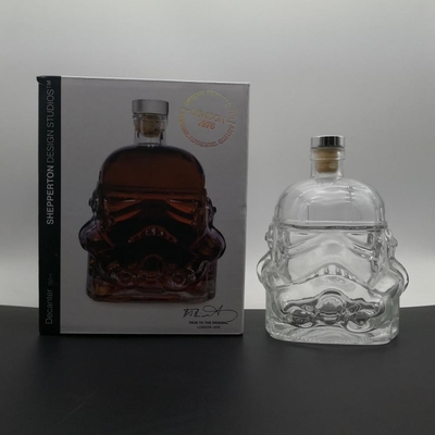 Επεξεργασία επιφάνειας ντεκάλ Custom Design 750ml γυάλινο μπουκάλι για ποτό ουίσκι τζιν βότκα