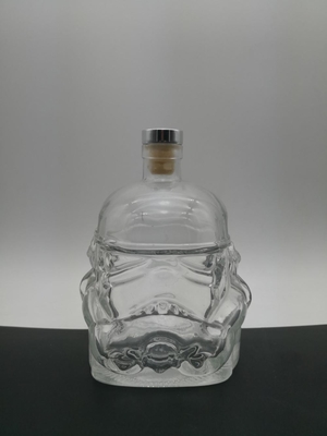 Επεξεργασία επιφάνειας ντεκάλ Custom Design 750ml γυάλινο μπουκάλι για ποτό ουίσκι τζιν βότκα