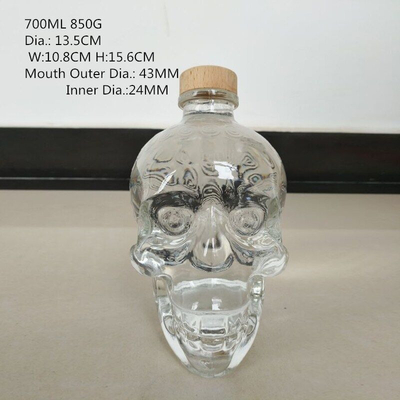 Επεξεργασία επιφάνειας ντεκάλ Custom Design 750ml γυάλινο μπουκάλι για ποτό ουίσκι τζιν βότκα