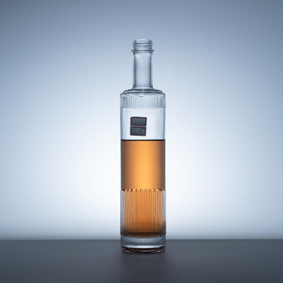 Υπερ Φλιντ γυαλί Custom Logo άδειο 750ml 200ml 375ml Λικέρ Ρουμ Μπράντυ μπουκάλι ουίσκι
