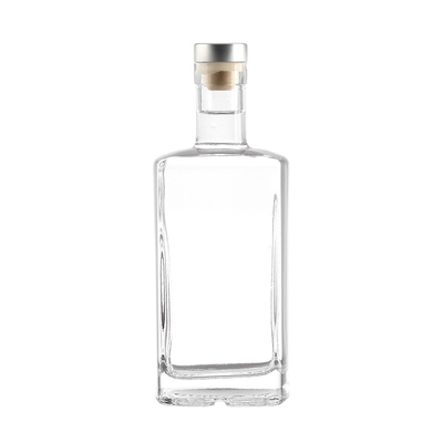 750 ml άδεια μπουκάλια γυαλιού τζιν βότκα με φελλό από υλικό γυαλιού σούπερ φελλού