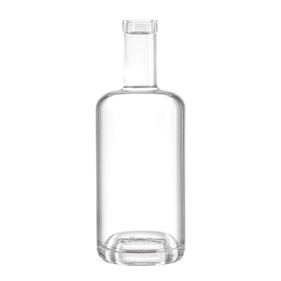 750 ml άδεια μπουκάλια γυαλιού τζιν βότκα με φελλό από υλικό γυαλιού σούπερ φελλού