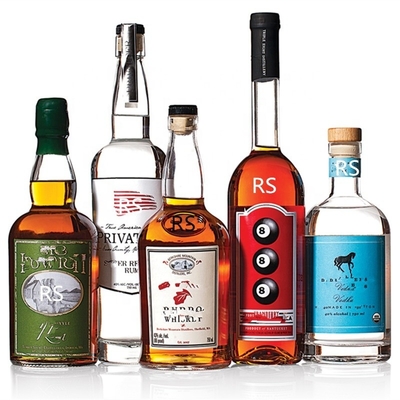 750 ml μπουκάλι γυαλιού βότκας με χειρισμό επιφάνειας Decal και εκτύπωση χρώματος κρυστάλλου