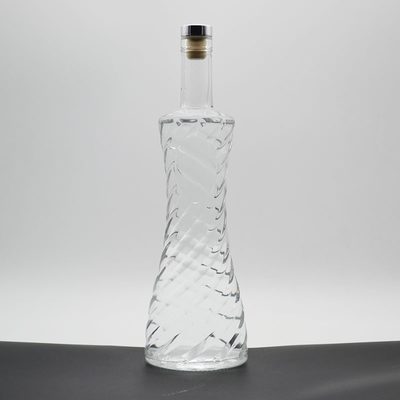 Super Flint Glass 750ml μπουκάλι για πάχος κάτω φελλός και εξατομικευμένο σχεδιασμό των ποτών