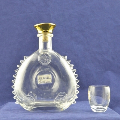 750 ml Custom Spirits Flasks Super Flint Glass Material Brandy Glass Flask με φελλό