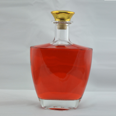 750 ml Custom Spirits Flasks Super Flint Glass Material Brandy Glass Flask με φελλό