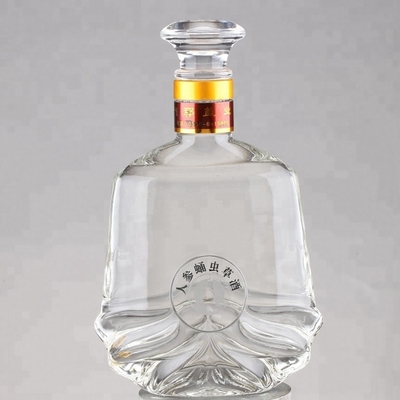 750 ml Custom Spirits Flasks Super Flint Glass Material Brandy Glass Flask με φελλό