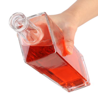 OEM Logo Decal Εφοδιασμένο 1000ml 750ml 500ml μπουκάλια οινοπνεύματος Βότκα γυάλινο μπουκάλι με καπάκι