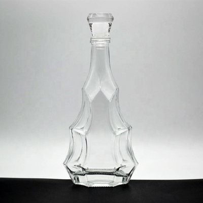 Κενά 500ml 1000ml 1 λίτρο Ματ Μαύρο και Λευκό Προσαρμοσμένο Σχήμα Μπουκάλια Alcohol Gin