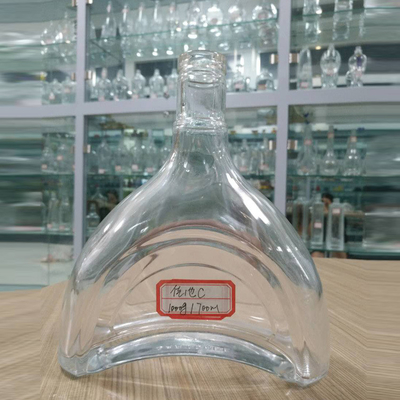 Super Flint Hot Stamping 500ml 700ml 750ml Λικέρ Μπράντυ γυάλινο μπουκάλι OEM