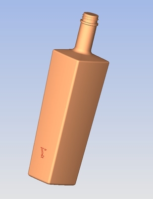 500ML 700ML 750ML 1l τετραγωνικό γυάλινο μπουκάλι από κρυστάλλινο λευκό υλικό για οινοπνευματώδη ποτά