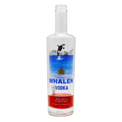 Παγωμένα Super Flint 700ml Κενά μπουκάλια για κρασί Decal Logo 750ml Βότκα γυάλινο μπουκάλι