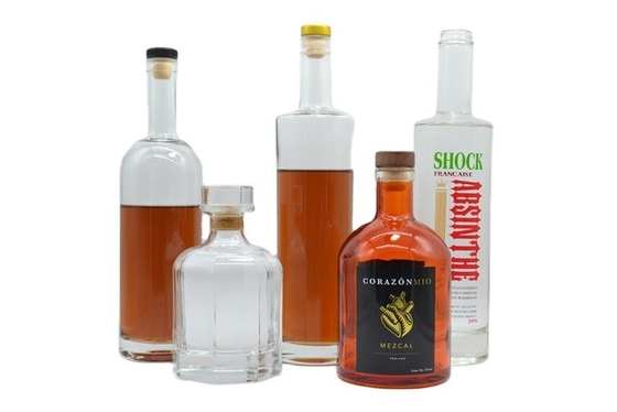 Υλικό Super Flint Glass 750ml Ουίσκι Βότκα Τεκίλα γυάλινο μπουκάλι για προσαρμογή