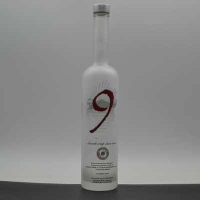 Κρυστάλλινο λευκό γυάλινο μπουκάλι XO/Brandy/Whiskey/Vodka με χειρισμό επιφάνειας Decal