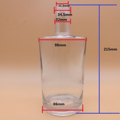 Γυάλινα μπουκάλια ουίσκι χωρητικότητας 750 ml Γυάλινα με καπάκια