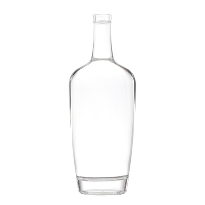 375 ml Προσαρμοσμένο σχήμα Super Flint Glass Vodka Champagne άδεια γυάλινα μπουκάλια με καπάκι