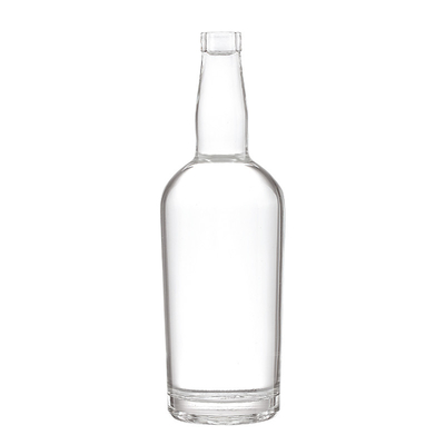 375 ml Προσαρμοσμένο σχήμα Super Flint Glass Vodka Champagne άδεια γυάλινα μπουκάλια με καπάκι