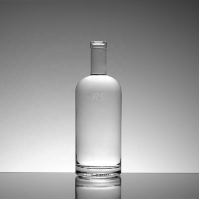 Διαυγές γυάλινο μπουκάλι 750 ml για στρογγυλά ποτά Ουίσκι Σαμπάνια 500 ml χωρητικότητα