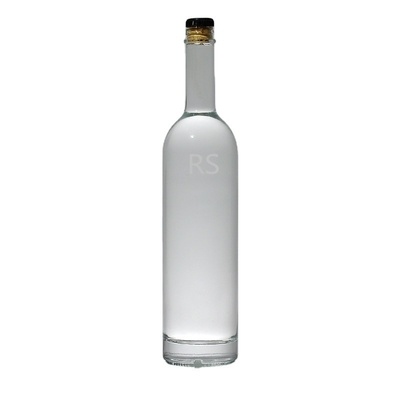 Διαυγές γυάλινο μπουκάλι 750 ml για στρογγυλά ποτά Ουίσκι Σαμπάνια 500 ml χωρητικότητα
