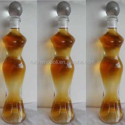Προσαρμοσμένο 24oz 26oz γυάλινο βάζο σε σχήμα σώματος άνδρα και γυναίκας με χειρισμό επιφάνειας Decal