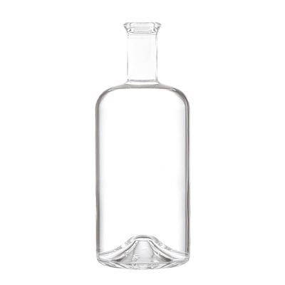 Κρυστάλλινο λευκό 750 ml Super Flint γυάλινο μπουκάλι για ουίσκι τεκίλα σαμπάνια ρούμι βότκα
