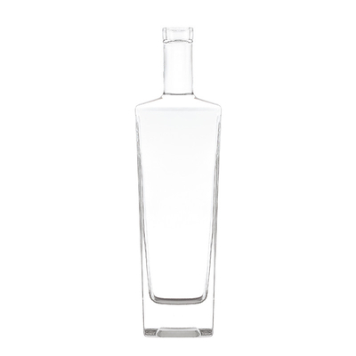 Κρυστάλλινο λευκό 750 ml Super Flint γυάλινο μπουκάλι για ουίσκι τεκίλα σαμπάνια ρούμι βότκα
