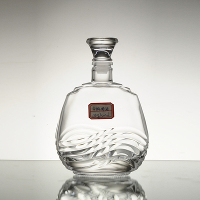500 ml γυάλινα μπουκάλια αλκοόλ με παγωμένο/διαφανές/χρωματισμένο χρώμα