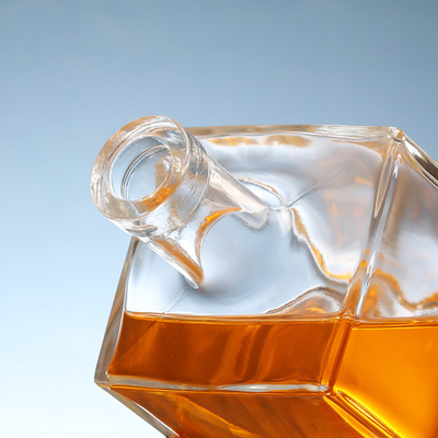 Υλικό γυαλιού Super Flint Custom Printing Square Glass Bottle για φιάλη τζιν υψηλής ποιότητας