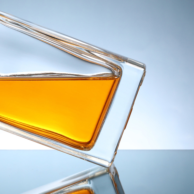 Υλικό γυαλιού Super Flint Custom Printing Square Glass Bottle για φιάλη τζιν υψηλής ποιότητας