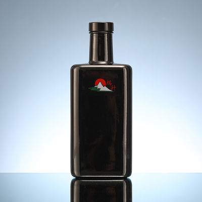 Υλικό γυαλιού Super Flint Custom Printing Square Glass Bottle για φιάλη τζιν υψηλής ποιότητας