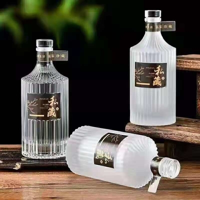 500 ml υλικό Super Flint Διαυγές λευκό γυάλινο μπουκάλι για βότκα Ουίσκι Τζιν