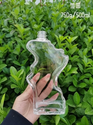 500 ml υλικό Super Flint Διαυγές λευκό γυάλινο μπουκάλι για βότκα Ουίσκι Τζιν