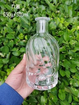 500 ml υλικό Super Flint Διαυγές λευκό γυάλινο μπουκάλι για βότκα Ουίσκι Τζιν