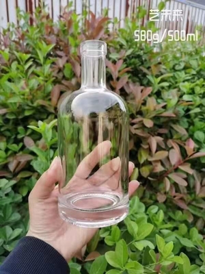 500 ml υλικό Super Flint Διαυγές λευκό γυάλινο μπουκάλι για βότκα Ουίσκι Τζιν