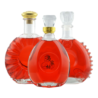1000 ml διαυγές τετράγωνο γυάλινο μπουκάλι για βότκα