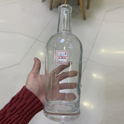 Super Flint 700ml Spirit Glass Vodka μπουκάλι με φελλό OEM/ODM Αποδεκτό Προσαρμόσιμο