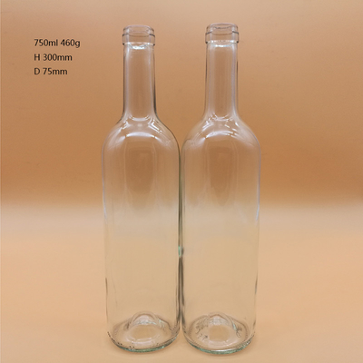 Υλικό Super Flint Glass Collar 750ml Προσαρμοσμένο γυάλινο μπουκάλι βότκα για ποτά