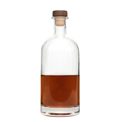 750 ml κενό μπουκάλι αλκοόλ με χειρισμό επιφάνειας πάγου και υλικό Super Flint Glass
