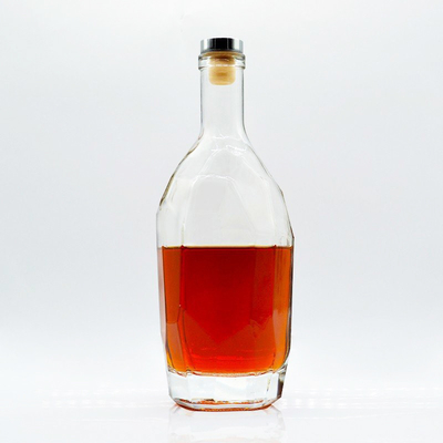 750 ml κενό μπουκάλι αλκοόλ με χειρισμό επιφάνειας πάγου και υλικό Super Flint Glass