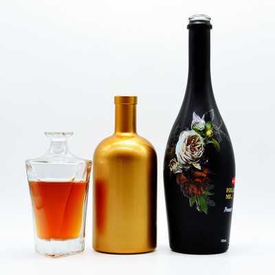 Επεξεργασία επιφάνειας και επιφάνειας Super Flint Glass Bottle 700ml 750ml 1000ml για οινοπνευματώδη ποτά